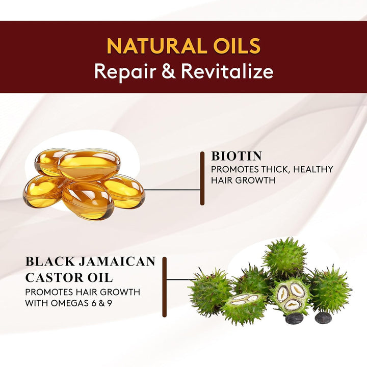 OKAY Pure Naturals Black Jamaican Castor Oil with Biotin - 4 oz / 118 ml - PREORDER