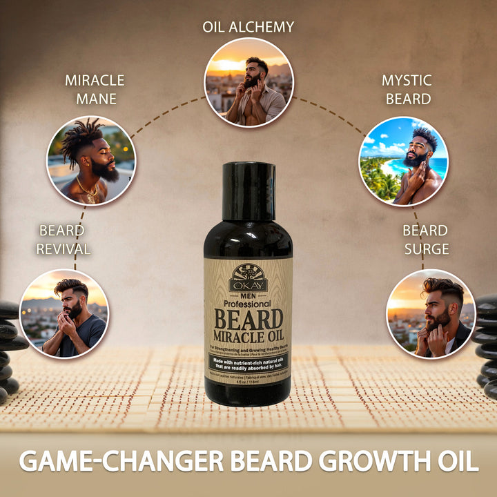 OKAY Men's Beard Miracle Oil - 4 oz / 118 ml