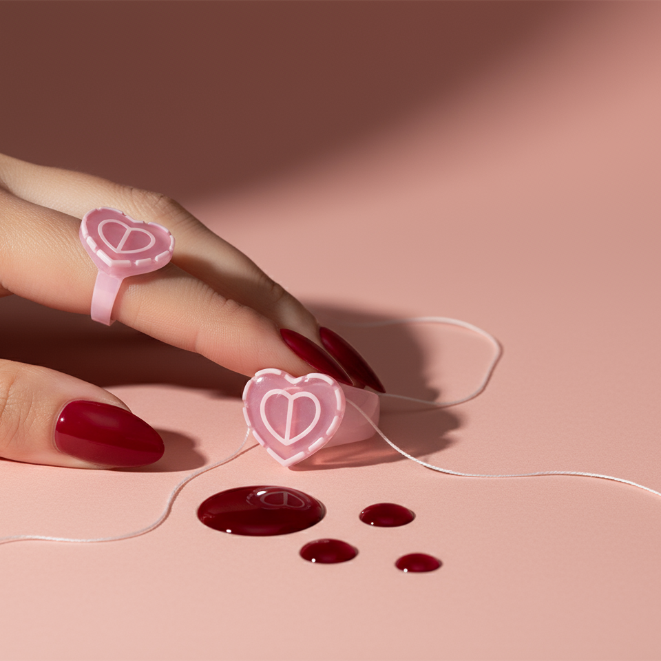 Glue rings pink